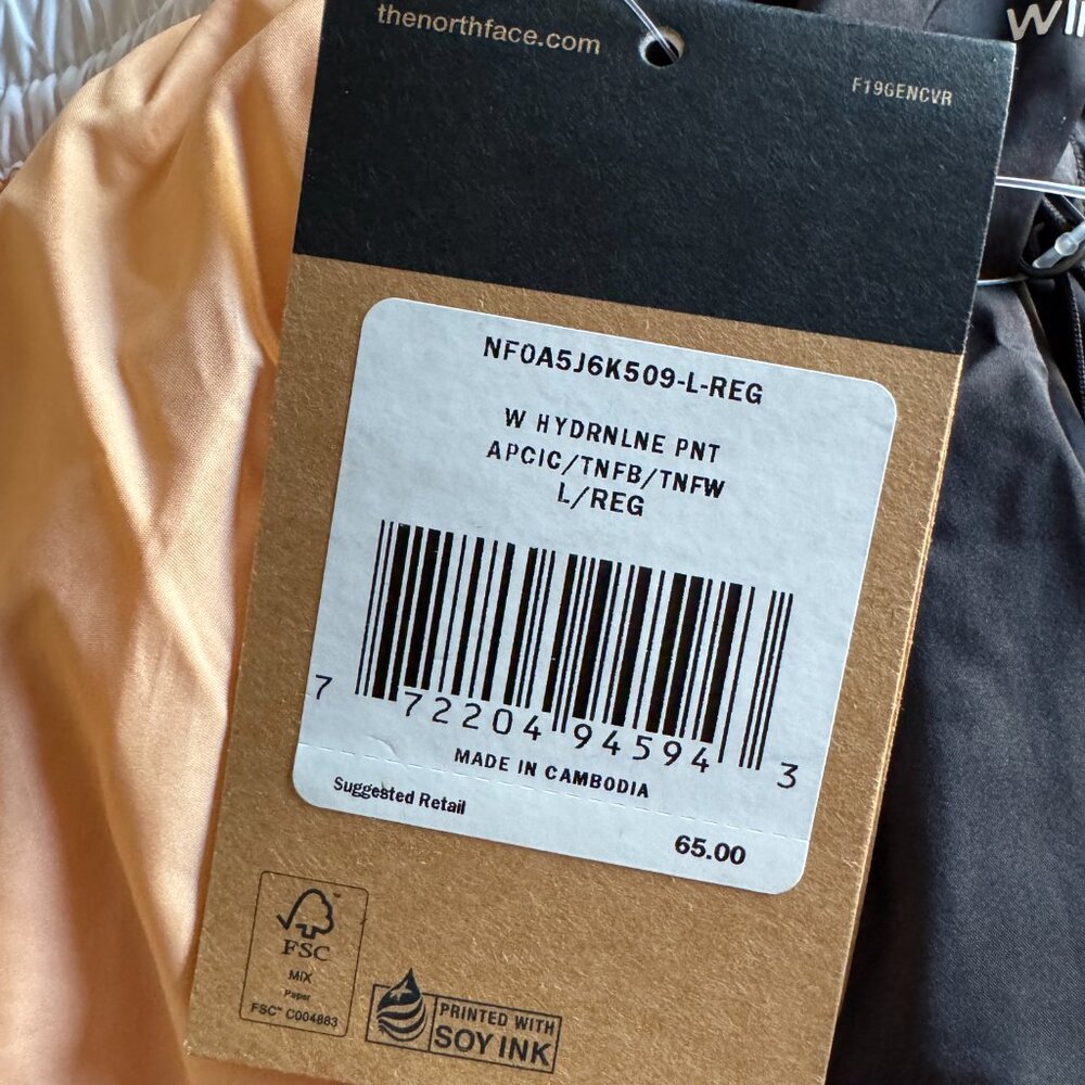 Womens The North Face Hydrenaline 2000 Active Wind Pants Joggers Apricot - Picture 6 of 7
